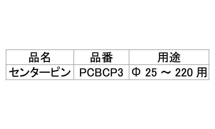 ブロック用ドライモンドセンターＰ規格