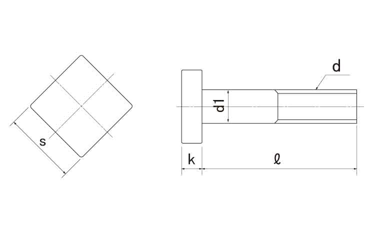 プレスボルト（大角（ウィット（Ｙ図面
