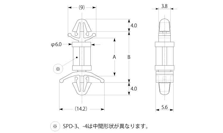 ＣＢスペーサー　ＳＰＤ図面