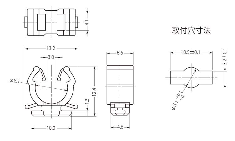 ロッドクリップ（ＲＣ－０８ＳＵ図面