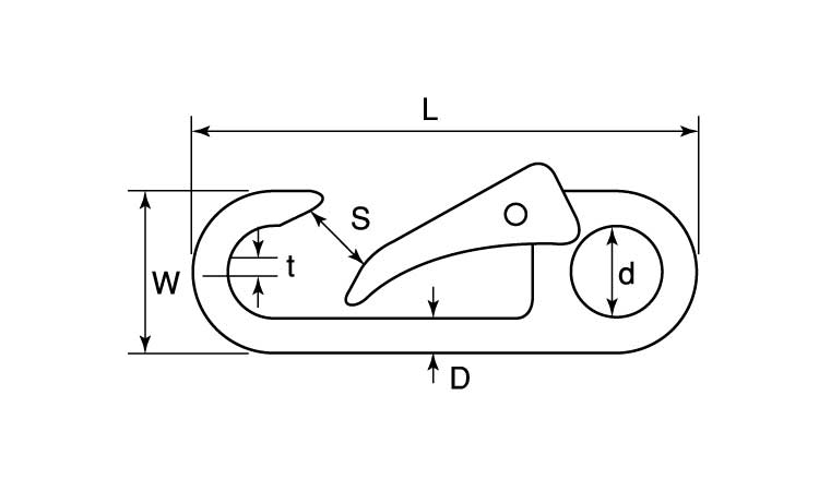 スナップフック　ＤＡ型図面