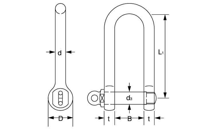 強力長シャックル（ＴＳＬＳ図面