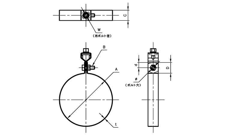亜鉛鋼板ＳＰ吊タン付図面