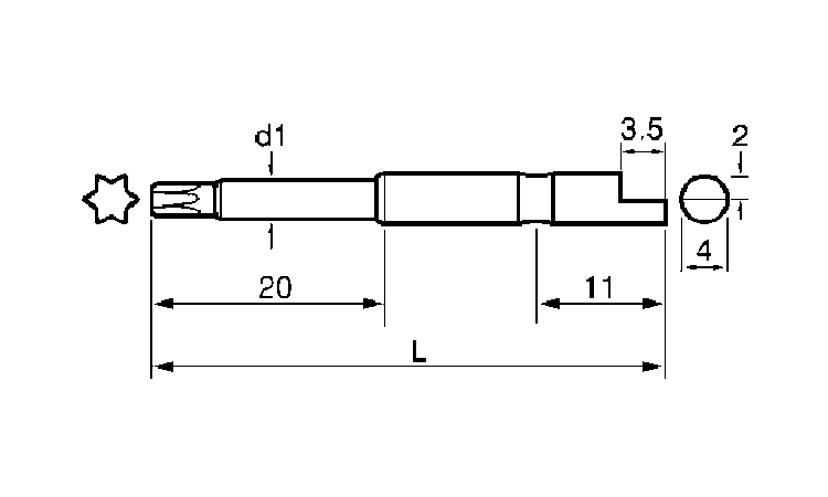 ＴＯＲＸビット　Ｄ７１図面