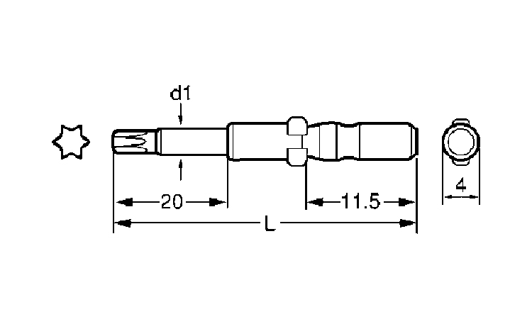 ＴＯＲＸビット　Ｄ７３図面