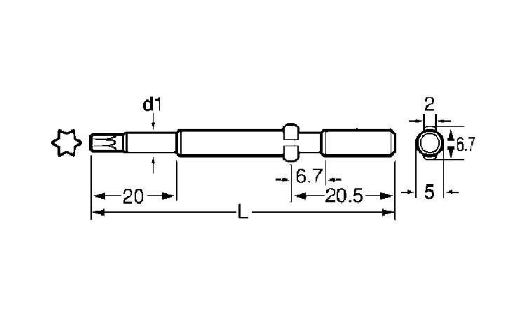 ＴＯＲＸビット　Ｄ７６図面